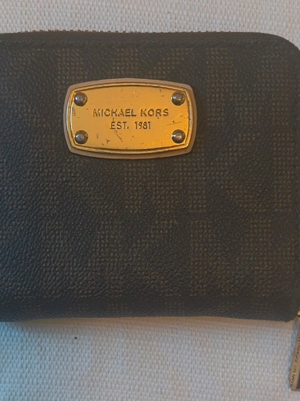 Michael Kors Brown Wallet with Gold Plaque
